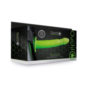 Ouch Twisted 8in Hollow Strap-On GITD