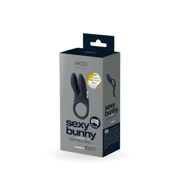 Vedo Sexy Bunny Recharge Ring Blk Pearl