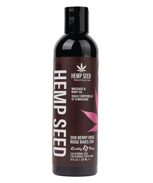 Earthly Body Massage & Body Oil - 8 oz Zen Berry Rose