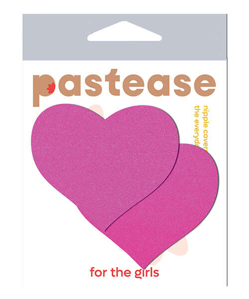 Pastease Basic Heart Black Light Reactive - Neon Pink O/S