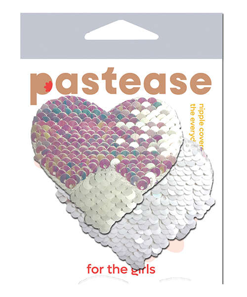 Pastease Color Changing Flip Sequins Heart - Pearl/White O/S