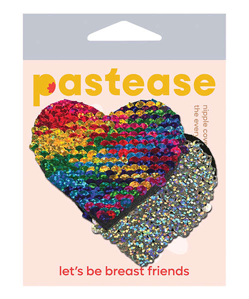 Pastease Color Changing Flip Sequins Heart - Rainbow O/S