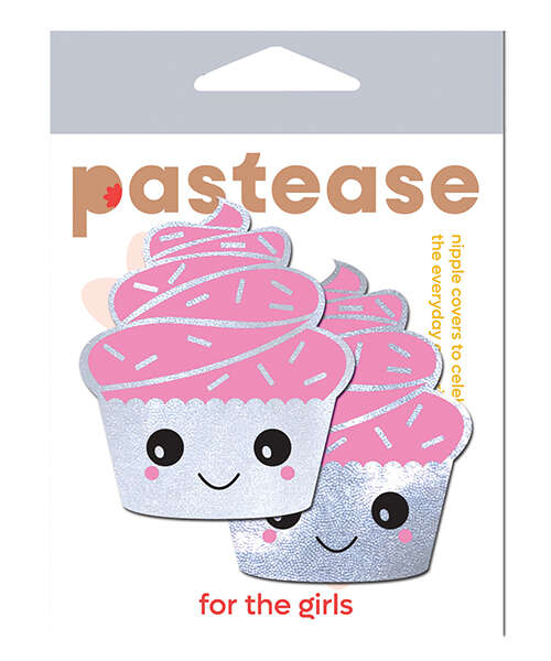 Pastease Cupcake Glittery Frosting Nipple Pastie - White O/S