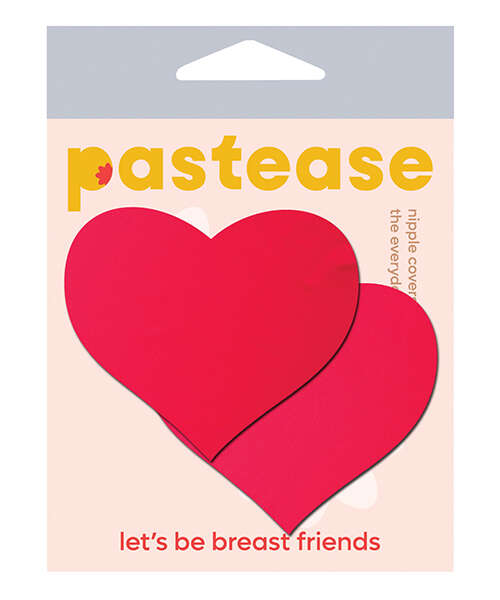 Pastease Basic Heart Black Light Reactive - Neon Red O/S