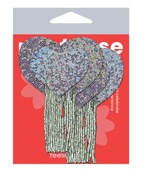 Pastease Tassel Glitter Heart - Silver O/S