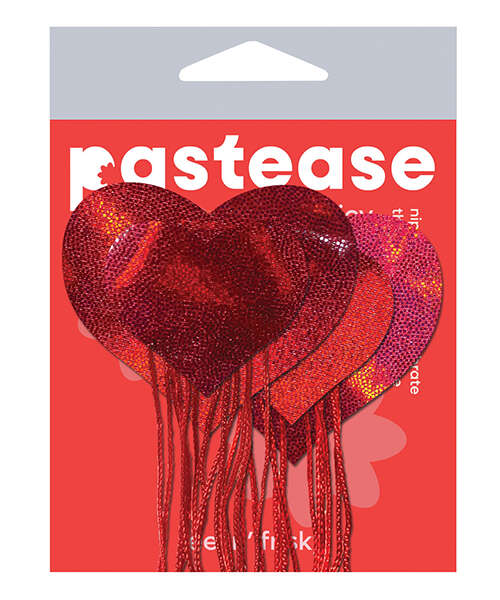 Pastease Tassel Holographic Heart - Red O/S