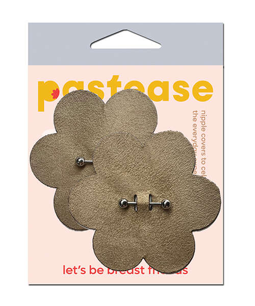 Pastease Pierced Flower Breast Petal w/Barbell Piercing - Nude O/S