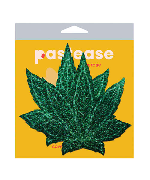Pastease Coverage Glitter Pot Leaf- Green O/S