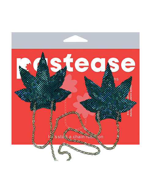 Pastease Chains Disco Weed Leaf - Green O/S