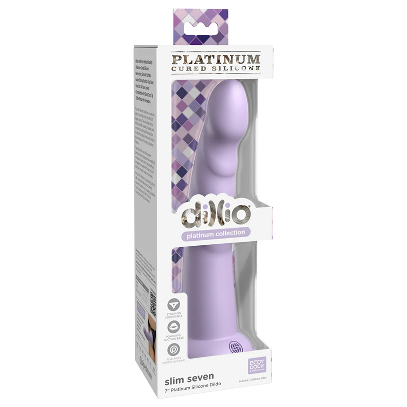 Dillio Platinum Slim Seven Dildo Purple