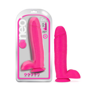 Neo 10in Dual Density Dildo Neon Pink