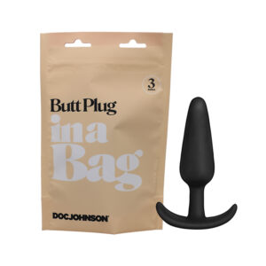 In A Bag Butt Plug 3in Black