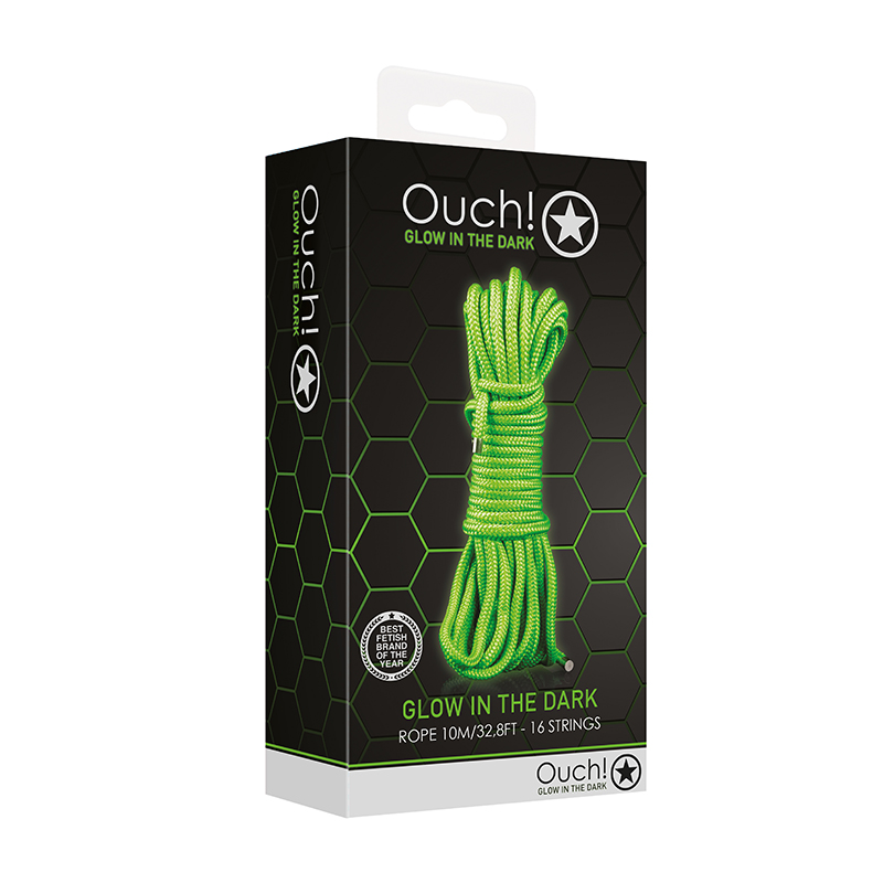 Ouch GITD Rope 10m / 33ft Neon Green