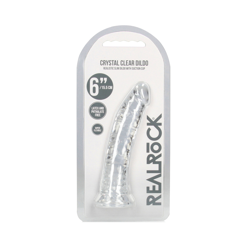 RealRock CC Slim 6in Dildo Clear