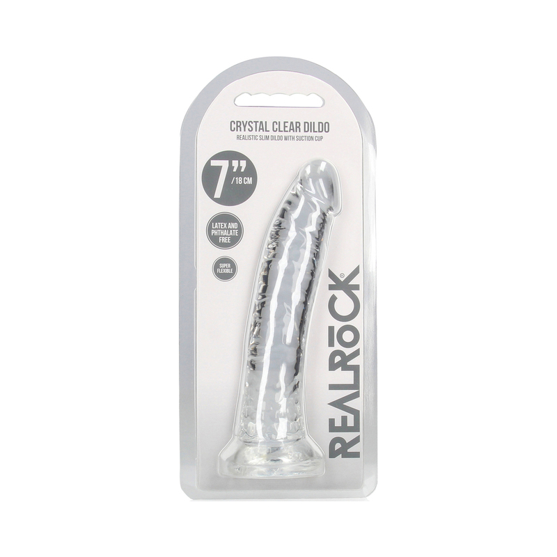 RealRock CC Slim 7in Dildo Clear