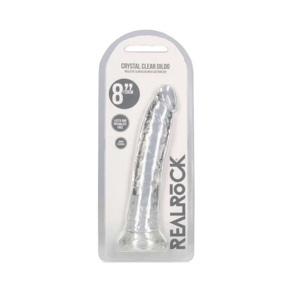 RealRock CC Slim 8in Dildo Clear