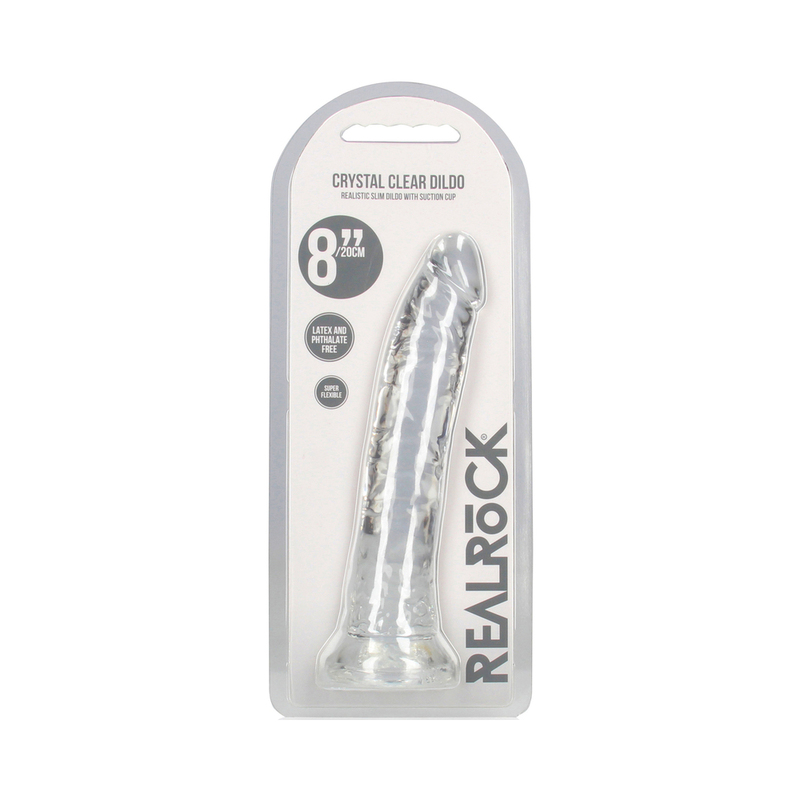 RealRock CC Slim 8in Dildo Clear