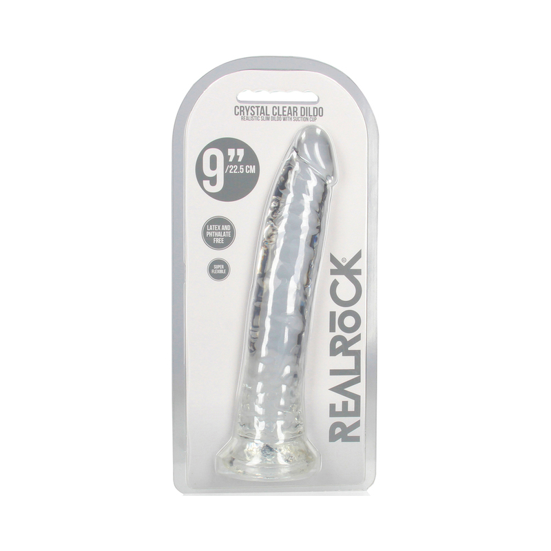 RealRock CC Slim 9in Dildo Clear