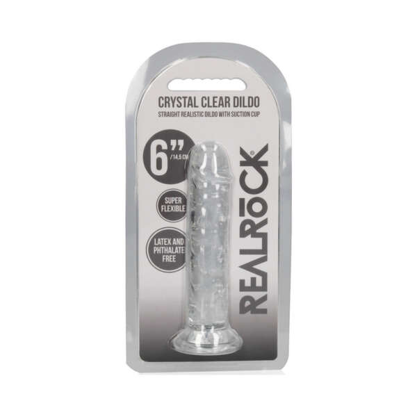RealRock CC 6in StraightDildoNoBall Clr