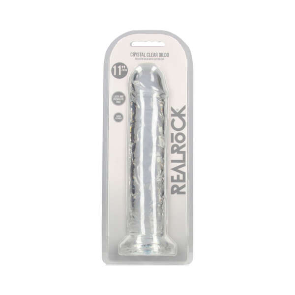 RealRock CC 11in StraightDildoNoBall Clr