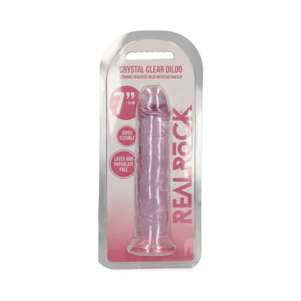 RealRock CC 7in StraightDildoNoBall Pink