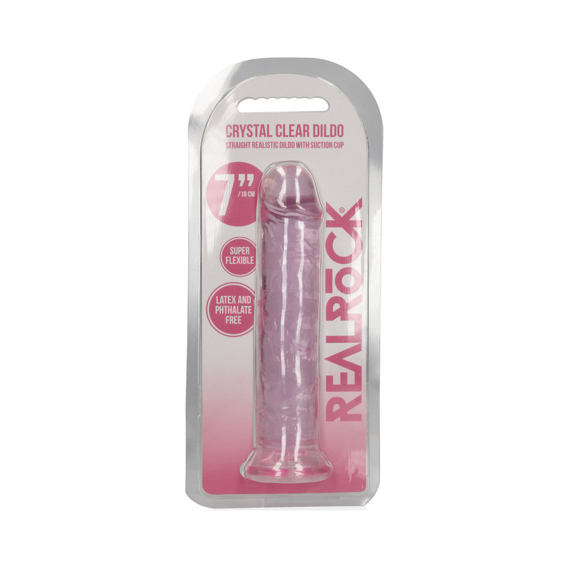 RealRock CC 7in StraightDildoNoBall Pink