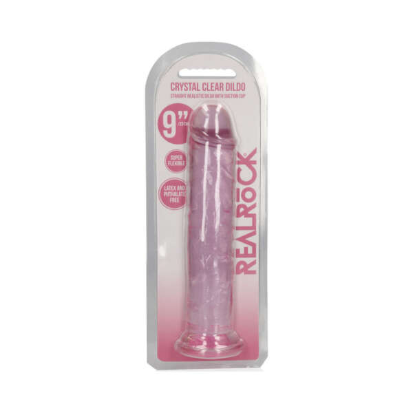 RealRock CC 9in StraightDildoNoBall Pink