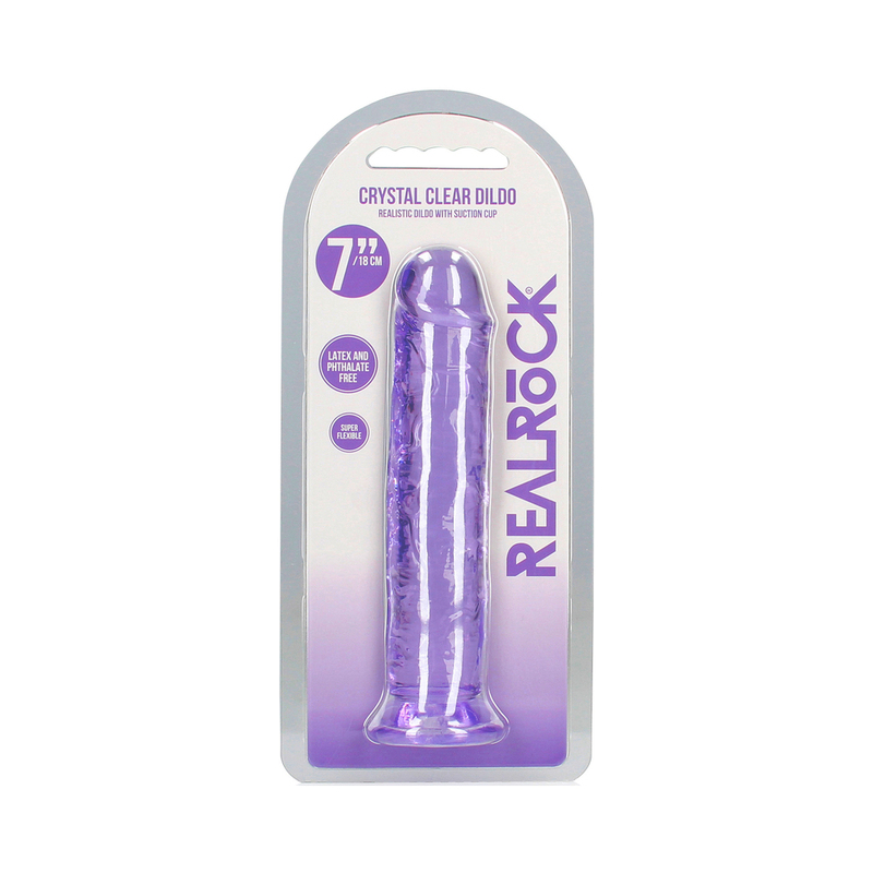 RealRock CC 7in StraightDildoNoBall Pur