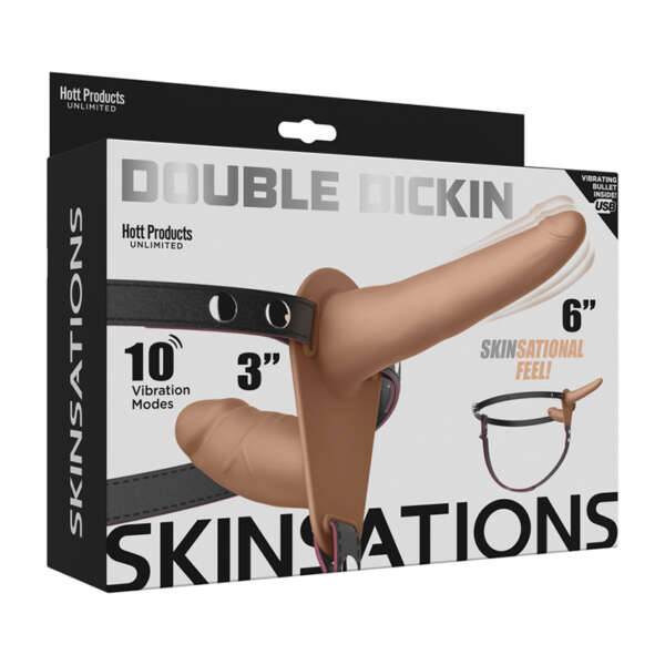 Skinsations Double Dickin Strap On W/Har