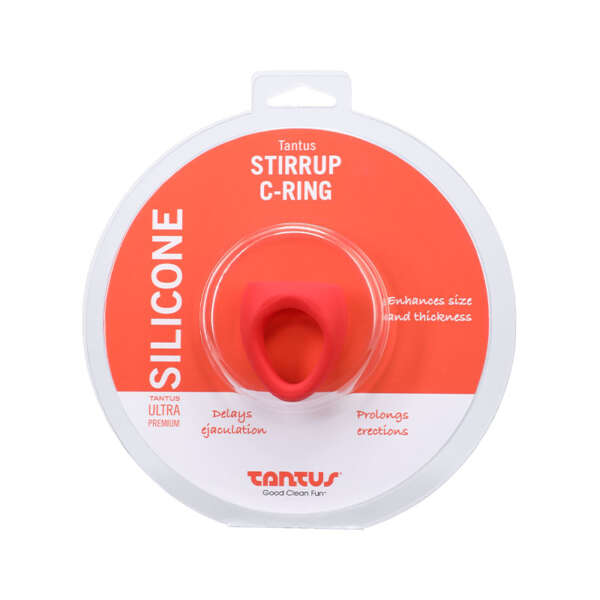 Tantus Stirrup C-Ring BallSling Crimson