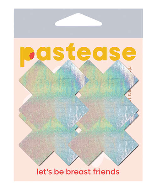 Pastease Premium Petites Holographic Plus X - Silver O/S Pack of 2 Pair