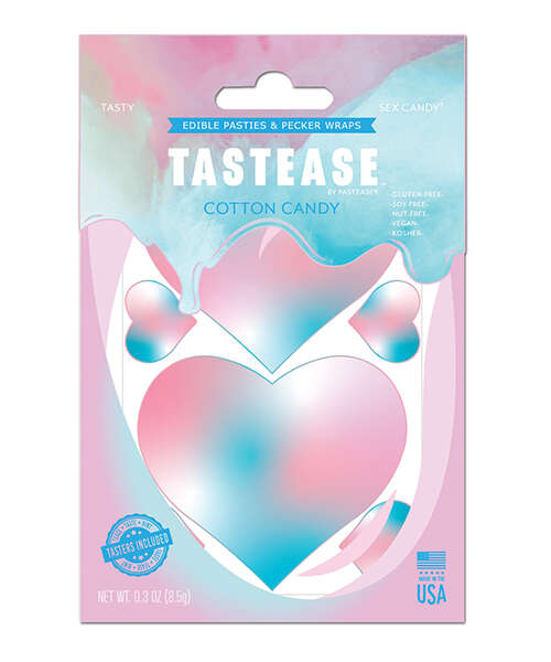 Pastease Tastease Edible Pasties & Pecker Wraps - Cotton Candy O/S