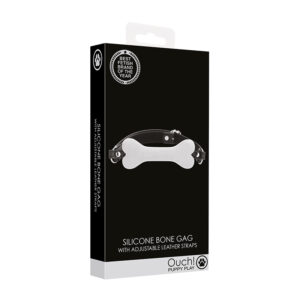 Ouch Puppy Play Silicone Bone Gag White