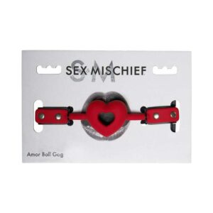 SS S&M Amor Heart Ball Gag Red