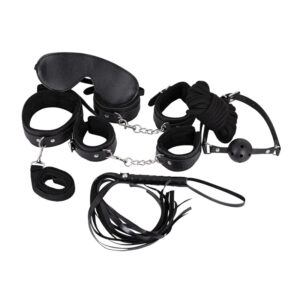 MP Leather 7-Pack Lite Bondage Set Black