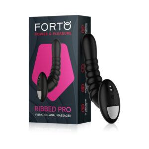 Forto Ribbed Pro Vibr Anal Massager Blk