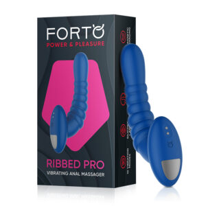 Forto Ribbed Pro Vibr Anal Massager Blu