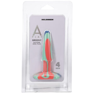 A-Play Groovy Sili Anal Plug 4in Sunrise