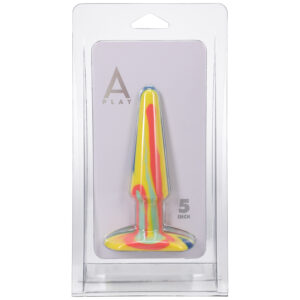 A-Play Groovy Sili Anal Plug 5in Sunrise