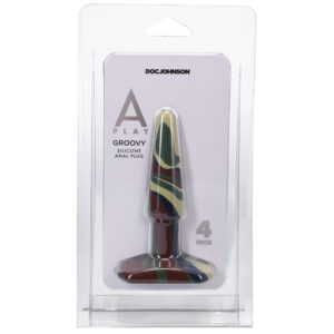 A-Play Groovy Sili Anal Plug 4in Camoufl