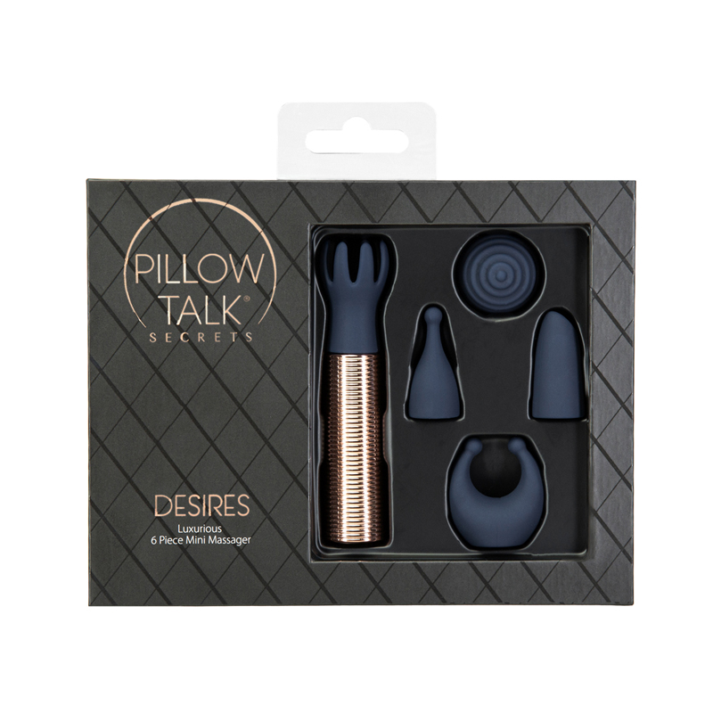 Pillow Talk Secrets Desire 6pc Set Bl/Go