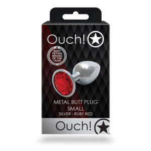 Ouch Round Gem Butt Plug S Sil/Red