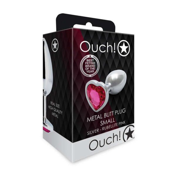 Ouch Heart Gem Butt Plug S Sil/Pnk