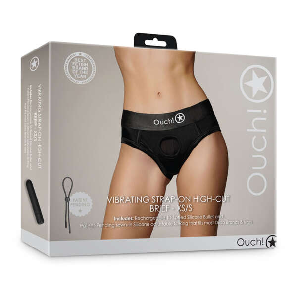 Ouch Vibr Strapon HCBrief XS/S Blk