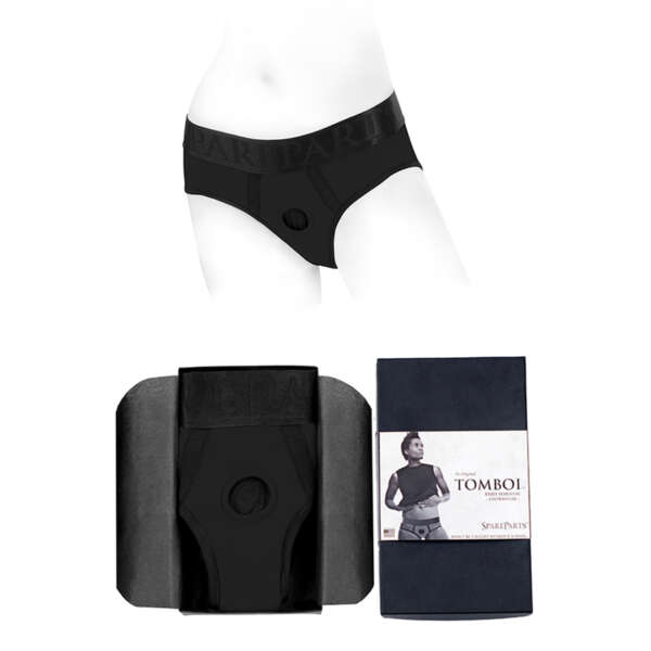 SpareParts Tomboi Nylon Briefs Blk M