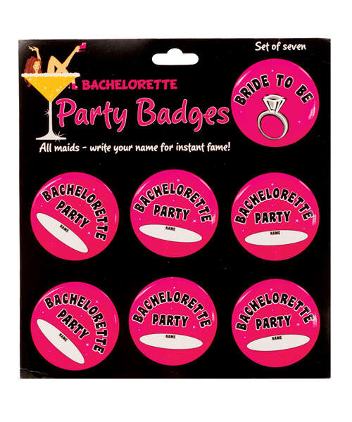 Bachelorette Party Badges - Pack of 7
