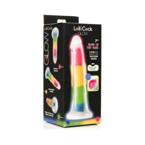 Lollicock Sili Dildo 7in G.I.T.D Rainbow