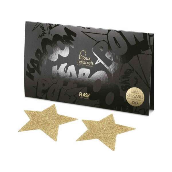 Flash Glitter Pasties Star Gold