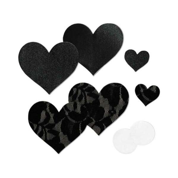 Nippies Basic Black Hearts Pasty Size C
