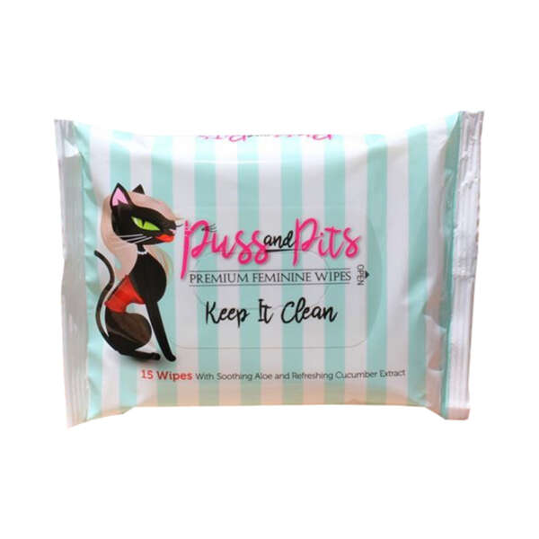 Puss and Pits Wipes 15pk